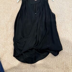 Calypso St. Barth Black Draped Blouse